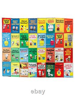 Lot of 32 Vintage Charles Schulz Peanuts Charlie Brown Snoopy Books by Fawcett