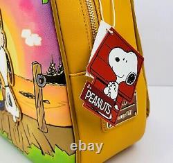 Loungefly Peanuts Charlie Brown and Snoopy Sunset Mini Backpack