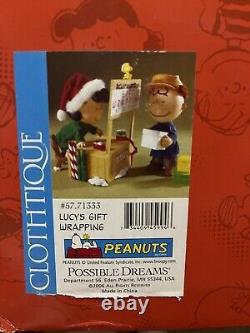 Lucy Wrapping Charlie Brown Possible Dreams Peanuts Snoopy Christmas Dept 56