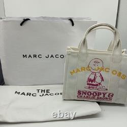 Marc Jacobs x Peanuts Snoopy & Charlie Brown Mini Tote Bag Ivory Japan Exclusive