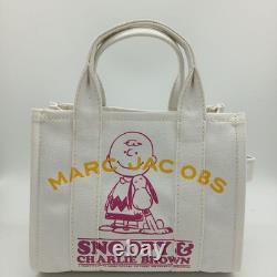 Marc Jacobs x Peanuts Snoopy & Charlie Brown Mini Tote Bag Ivory Japan Exclusive