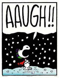 Mondo Peanuts Poster Christmas Aaugh Charlie Brown Charles Schulz Snoopy