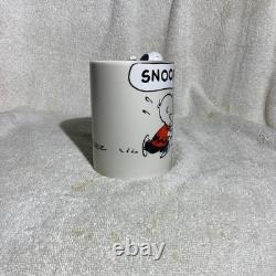 NEW NWT Hallmark Peanuts Charlie Brown 3D Snoopy Hanging On Handle Mug