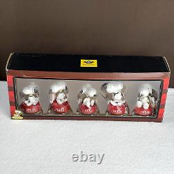 NEW with TAGS! Snoopy Then and Now Peanuts 5-pc. Christmas Ornament Figures RARE