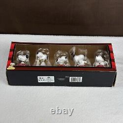 NEW with TAGS! Snoopy Then and Now Peanuts 5-pc. Christmas Ornament Figures RARE