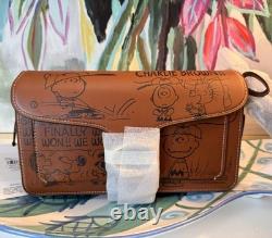 NWT Authentic COACH X PEANUTS Tabby 26 Shoulder Bag Snoopy Charlie Brown