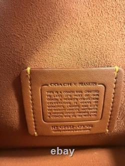 NWT Authentic COACH X PEANUTS Tabby 26 Shoulder Bag Snoopy Charlie Brown