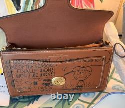 NWT Authentic COACH X PEANUTS Tabby 26 Shoulder Bag Snoopy Charlie Brown