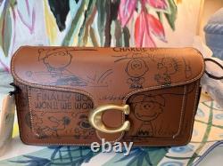 NWT Authentic COACH X PEANUTS Tabby 26 Shoulder Bag Snoopy Charlie Brown