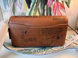 NWT Authentic COACH X PEANUTS Tabby 26 Shoulder Bag Snoopy Charlie Brown