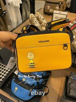 NWT Coach C4026 Peanuts Graham Crossbody With Charlie Brown Org $378