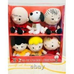 Nakajima Snoopy 50's Bean Doll Set Stuffed Toy Charlie Brown Linus Lucy H110mm