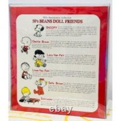 Nakajima Snoopy 50's Bean Doll Set Stuffed Toy Charlie Brown Linus Lucy H110mm