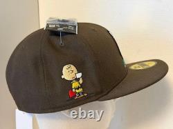 New Era x Peanuts Limited Edition Snoopy Charlie Brown Golf Hat 7 5/8 Brown