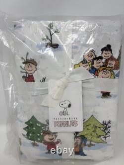 New Pottery Barn Peanuts Christmas Full Sheet Set Snoopy Charlie Brown Lucy