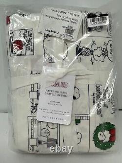 New Pottery Barn Peanuts Happy Holidays King Duvet Cover Charlie Brown Snoopy