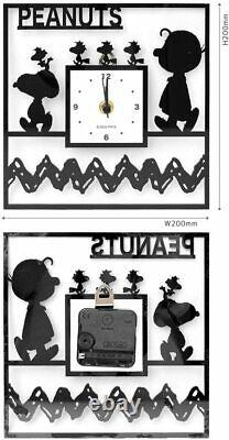 Okaimono SNOOPY Snoopy Wall Clock Acrylic Clock / Square Charlie Brown LTD JP