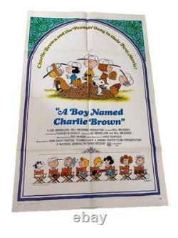 Original 1969 A Boy Named Charlie Brown Movie Poster 27x41 Peanuts Snoopy