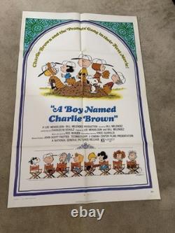 Original 1969 A Boy Named Charlie Brown Movie Poster 27x41 Peanuts Snoopy