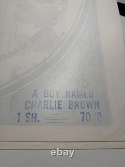Original 1969 A Boy Named Charlie Brown Movie Poster 27x41 Peanuts Snoopy