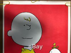 Original Vintage Poster Happiness Is Charlie Brown Snoopy Black Light Pin Up