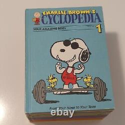 PEANUTS 1990 Charlie Brown's Cyclopedia Complete Set 1-15 Hardcover Snoopy