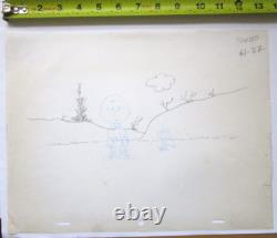 PEANUTS CHARLIE BROWN Charles Schulz ORIGINAL PROD cel DRAWING LAYOUT snoopy