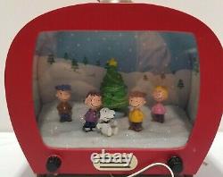 PEANUTS Charlie Brown Christmas Retro TV Television Music Lights Snoopy WORKS