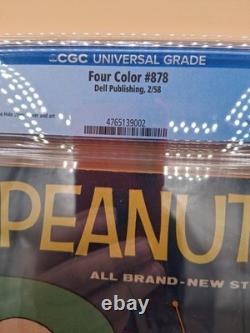 PEANUTS Dell Four Color #878 (1958), CGC 3.5 OFF-WHITE, Snoopy Charlie Brown
