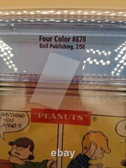 PEANUTS Dell Four Color #878 (1958), CGC 3.5 OFF-WHITE, Snoopy Charlie Brown