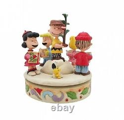 PEANUTS JIM SHORE Figure Charlie Brown & Friends Spreading Christmas Cheer New