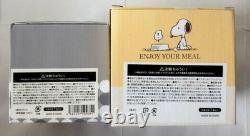 PEANUTS SNOOPY Charlie Brown Pair Mug Set Aurora Glass Round Cup Saucer