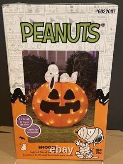 PEANUTS SNOOPY GREAT PUMPKIN Lighted Tinsel Yard Sculpture 2.5FT 35 LED NEW