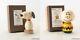 Peanuts Snoopy & Charlie Brown Wooden Figure Usaburo Kokeshi Doll