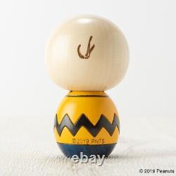 PEANUTS Snoopy & Charlie Brown Wooden Figure Usaburo KOKESHI DOLL