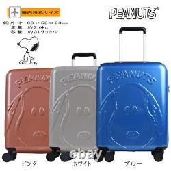 PEANUTS Snoopy charlie brown baggage Zipper Suitcase Carry-on allowed 31L Blue