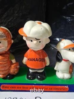 PEANUTS Vintage 1971 Baseball team statuette- How Can We Lose, When We're