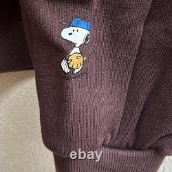PEANUTS x MLB Padres V-Neck Cardigan Snoopy Charlie Brown Embroidery New
