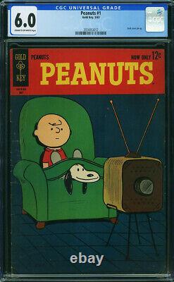 Peanuts #1 CGC 6.0 Gold Key 1963 Charlie Brown! Snoopy! Key Silver! P3 312 cm