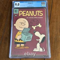 Peanuts #8 CGC 9.0 1961 Dell Comics Snoopy Charlie Brown WHITE PAGES