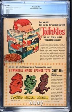 Peanuts #9 Dell Publishing 1961 Lucy Linus Patty Charlie Brown Snoopy CGC 5.5