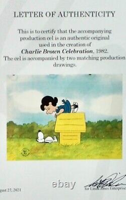 Peanuts A Charlie Brown Celebration Snoopy and Lucy Production Cels 1982