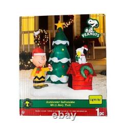 Peanuts Airblown Inflatable Charlie Brown Christmas Tree Snoopy 6ft