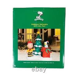Peanuts Airblown Inflatable Charlie Brown Christmas Tree Snoopy 6ft