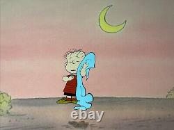 Peanuts Animation Cel Charles Schulz Art Charlie Brown And Snoopy Background 80s