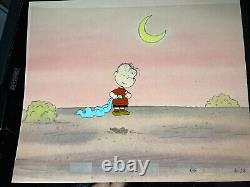 Peanuts Animation Cel Charles Schulz Art Charlie Brown And Snoopy Background 80s