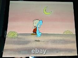 Peanuts Animation Cel Charles Schulz Art Charlie Brown And Snoopy Background 80s