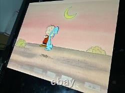 Peanuts Animation Cel Charles Schulz Art Charlie Brown And Snoopy Background 80s