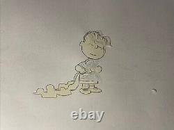 Peanuts Animation Cel Charles Schulz Art Charlie Brown And Snoopy Background 80s