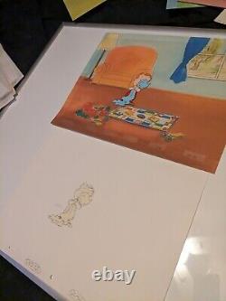 Peanuts Animation Cel Charles Schulz Art Charlie Brown And Snoopy Background 80s